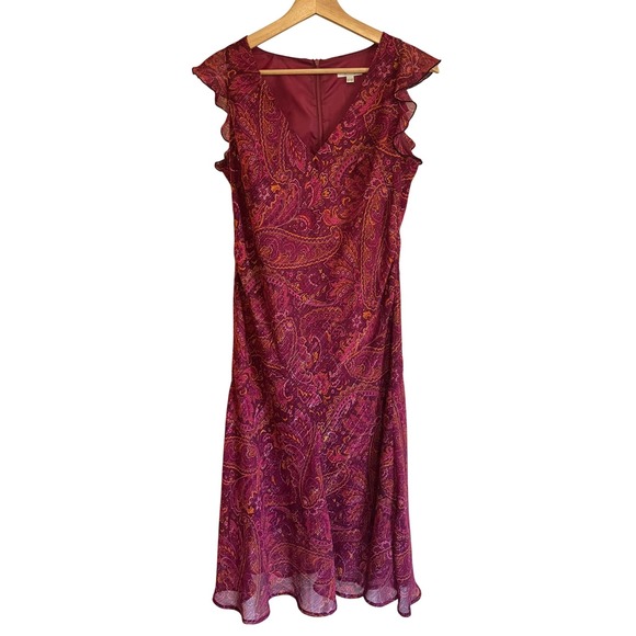 Un Deux Trois Dresses & Skirts - Un Deux Trois Paisley Flutter Midi Dress